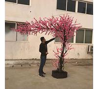 Large Pink Plant Japanese Artificial Cherry Blossom Trees Wishing Tree Handmade Fake Silk Flower Party Restaurant Mall Decoration 2x2m/6.6x6.6ft