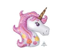 Large Pink Sparkle Unicorn Uninflated Helium Balloon