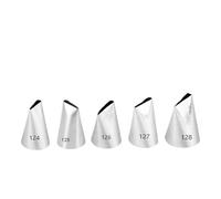 Large Piping Tips Stainless Steel Petal Pastry Nozzles Cream Piping Nozzle DIY Cupcake Dessert Decoration Supplies 124# 125# 126# 127# 128#