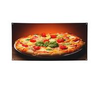 Large Pizza Banner Party Decor Backdrop Banner Birthday Party Photography Background Decorations Indoor Outdoor Wall Decor Banner Party Supplies Favors 47 x 24 Inch