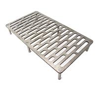Large Pizza Oven Tuscan Grill | Food Grade Stainless Steel | 46 x 25 x 7cm | 18 x 10 x 2.7 “(w x d x h) | Pizza Oven Tool | Wood Burning Oven Gadget | Perfect for Cooking & Grilling Meat, Fish & Veg