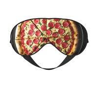 Large Pizza Print Comfortable Sleep Eye Mask Men Women Lightweight Travel Nap Meditation Yoga Work