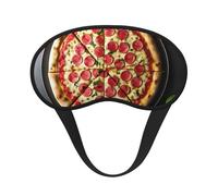 Large Pizza Print Sleep Mask for Side Sleepers Cup-Shaped Blackout Eye Mask Shades Cover for Men and Women