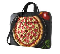 Large Pizza Print Ultra-Thin Portable Laptop Bag Stylish Women Men Briefcase Office Commute Travel
