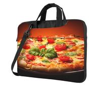 Large Pizza Printed Waterproof Laptop Case Ultra-Thin Portable One-Shoulder Laptop Bag 600d Oxford 13in/14in/15.6in