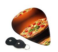 Large Pizza Set Of 6 Guitar Plectrums For Acoustic Guitar, Electric Guitar, Bass, Ukulele - Thin, Medium And Thick.