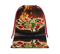 Large Pizza Ultra Soft Velvet Gift Bag, Stylish Design, Preferred For Holidays