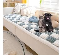 Large Plaid Pet Mat with Non-Slip Backing for Couch, Car Seat, and Floor Protection