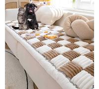 Large Plaid Pet Mat with Non-Slip Backing for Couch, Car Seat, and Floor Protection