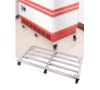 Large Plant Caddy, Movable Potted Stand, Rectangle Flower Pot Tray, Stainless Steel Material, 6 Lockable Wheels, Indoor Outdoor Potted Plant Dolly Trolley(50x110cm/19.6x43.3in)