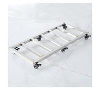 Large Plant Caddy with Lockable Wheels, Movable Potted Stand for Indoor and Outdoor Use, Rectangle Flower Pot Tray