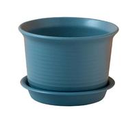Large Plant Pots Indoor Thicken Planter with Hole and Tray for All House Garden Reliable Plastic Pattern Flowerpot for Home Garden Outdoor (Blue, B)