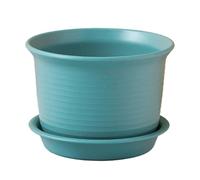 Large Plant Pots Indoor Thicken Planter with Hole and Tray for All House Garden Reliable Plastic Pattern Flowerpot for Home Garden Outdoor (Green, B)