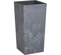 Large Planter for Garden Tall Plant Pot Outdoor Plastic Concrete Effect 49L