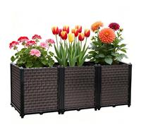 Large Planters for Outdoor Plants - Deepened 20" H, Raised Beds for Gardening Self Watering, Elevated Planter Box with Legs, Rectangular Garden Planters for Outdoor Plants Flowers, 47.2"L x 15.7"W