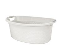Large Plastic Basin 60L Washing Bowl with Handles Oval Launry Basket Sturdy HQ