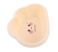 Large Plastic Basin with Non Slip Base and Reinforced Bottom Beige | Smooth Nonporous Surface with Cartoon Design, Integrated Handles for Easy Carrying, for Newborns and New Parents