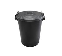 Large Plastic Bin With Lockable Lid Indoor or Outdoor- 110l - Black
