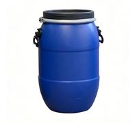 Large Plastic Blue Open Top Storage Barrel Drum Keg with Lid and Latch Ring,Open Top Storage Drum Keg with Lid and Latch,for Farms,Industrial,Shipping(120l)
