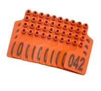 Large Plastic Livestock Ear Tags for Cattle, Sheep, Goats - Numbered 001-500 - 100pcs - Durable Identification Tags for Farm Animals