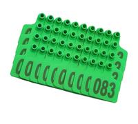Large Plastic Livestock Ear Tags for Cattle, Sheep, Goats - Numbered 001-500 - 100pcs - Durable Identification Tags for Farm Animals