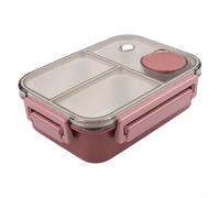 Large Plastic Lunchbox 22x16cm 3 Dividers Fresh(Green)