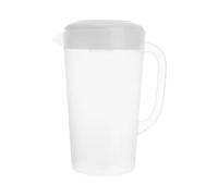 Large Plastic Pitcher with Lid Heat Resistant Hot Cold Water Carafe Water Jug for Juice Beverage Jar Ice Tea Kettle(White, One Size)