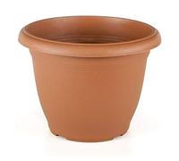 Large Plastic Round Garden Flower Plant Pot Planters (Terracotta, 53cm Diameter x 41cm Height)