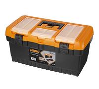 Large Plastic Tool Boxes Storage Containers for Professional Use, Hard and Sturdy Casing, Carry Handles, Available in Several Sizes (19")