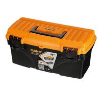 Large Plastic Tool Boxes Storage Containers for Professional Use, Hard and Sturdy Casing, Carry Handles, Available in Several Sizes (16")