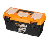 Large Plastic Toolboxes Tool Storage Organisers with Lockable Lids, Carry Handles and Light Weight/Available in Several Sizes (16")