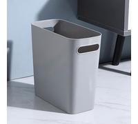 Large Plastic Trash Can Colorful Waste Bin Outdoor Garbage Container Versatile for Bathroom Closet Home Storage Bright Orange Durable Design (Grey)