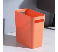 Large Plastic Trash Can Colorful Waste Bin Outdoor Garbage Container Versatile for Bathroom Closet Home Storage Bright Orange Durable Design (Orange)