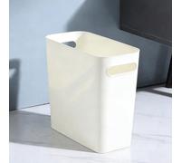 Large Plastic Trash Can Colorful Waste Bin Outdoor Garbage Container Versatile for Bathroom Closet Home Storage Bright Orange Durable Design (White)