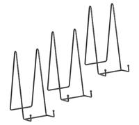 Large Plate Holder Display Stand - 10 inch Extra Tall Stands - Twisted Metal Wire Easel - Big Tabletop Easels for Decorative Plates | Picture Frame | Platter | Painting | Plaque - 3 Pack - Black
