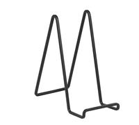 Large Plate Holder Display Stand - 10 inch Tall Plate Stands for Display - Metal Picture Frame Stand - Big Tabletop Easel Stand for Decorative Plates | Platter | Book | Plaque | Tile - 2 Pack - Black