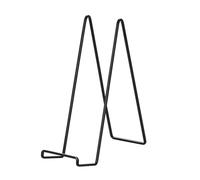 Large Plate Holder Display Stand - 12 inch Super Tall Big Plate Stands for Heavy Duty Display - Metal Picture Frame Stand - Tabletop Easel Stand for Decorative Platter | Plaque | Book - 2 Pack - Black