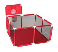 Large Playpen With Breathable Mesh, Washable 4-Sided Activity Center With Pull Rings