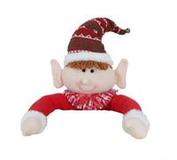 Large Plush Christmas for elf Tree with Red Collar and Hat, 18 Inch