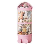 Large Plush Toy Organizer Tube, Clear Stuffed Animal Storage Tower with LED Lights, Space Saving Plush Toy Organizer for Playroom, Nursery & Bedroom, Ideal Storage Solution for Kids' Toys