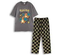 (Large) Pokemon Short Sleeve Long Leg Pyjama Set (Mens Multicoloured)