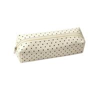 Large Polka Dot Pencil Case Zippered Aesthetic Pencil Pouch Pen Bag | Pencil Cases Portable Pencilcase Big Capacity Canvaswith Soft Zip Pen Case Suitable for School and Office