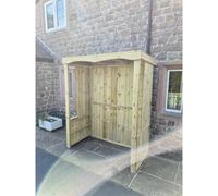 Large Poly Smoking Vaping Outdoor Shelter - Min. Assembly Required Churnet Valley Garden Furniture Ltd Brown One Size