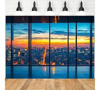 large polyester urban landscape wall universal festival decoration durable home and studio decoration 250x180CM