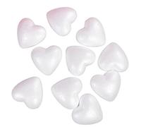 Large Polystyrene Hearts 3D, 10 Pack of Decorations Shapes for Kids Crafts & Modelling, Decorating & Homemade Valentines Day Gifts, 8.5cm Solid Shapes.