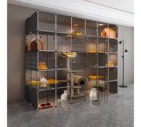 Large Portable Cat Cage - 3 Tier Indoor Pet Enclosure for 1-4 Cats, Chinchillas & Small Animals - Ideal for Safe and Spacious Living