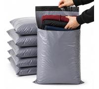 Large Postage Bags for Clothes Vinted - 50 Packs 17x24 Inch Mailing Bags, Self Seal Waterproof Parcel Bag - Heavy Duty Grey Poly Mailers for Packaging, Shipping & Delivery - (432 x 610 mm)