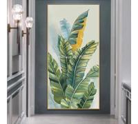 Large Poster,Artwork,Leaf of Japanese Banana Painting on Canvas,Modern Home Decor,Wall Art Pintures 60x120cm frame