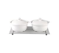 Large Pot Stand, Heat Resistant Stainless Steel Pan Rack 50x28 cm, Dinning Table Trivet Runner for Hot Dishes, Bowls, Kitchen Counter Top Utensil Holder, Worktop Saver