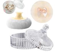 Large Powder Puff and Container - Soft Washable Applicator with Case - Dusting Powder Jar With Puff,for Women Face Beauty Setting Wet Dry Makeup Travel Valentine's Day